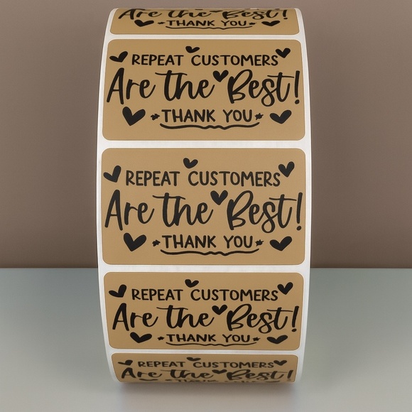 STICKERAFT Other - Repeat Customers Are the Best Stickers – Thank You Labels for Small Business